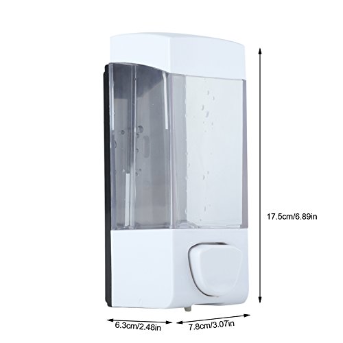 FTVOGUE - Dispensador manual de champú, jabón líquido o loción, 350 ml, montaje en pared de cuarto de baño