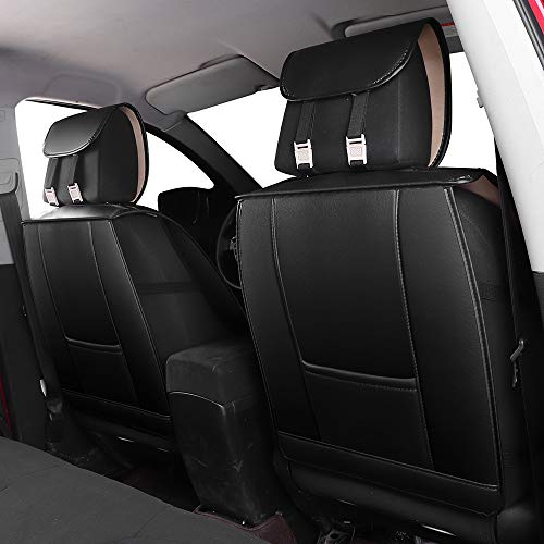 Fundas de asiento de coche Accesorios Fundas de asiento para sillas 2 PCS Negro Adecuado para Duster Lodgy Logan 2 Dokker Arona Toledo Ypsilon Flavia Delta Theme
