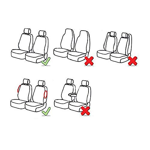 Fundas de asiento de coche Accesorios Fundas de asiento para sillas 2 PCS Negro Adecuado para Duster Lodgy Logan 2 Dokker Arona Toledo Ypsilon Flavia Delta Theme