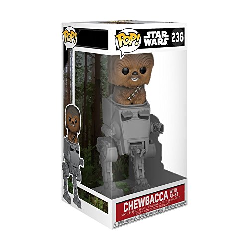 Funko- Pop Deluxe: Star Wars: AT-ST w/Chewbacca, Multicolor, Standard (27023)