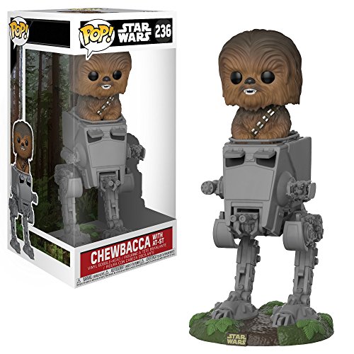 Funko- Pop Deluxe: Star Wars: AT-ST w/Chewbacca, Multicolor, Standard (27023)