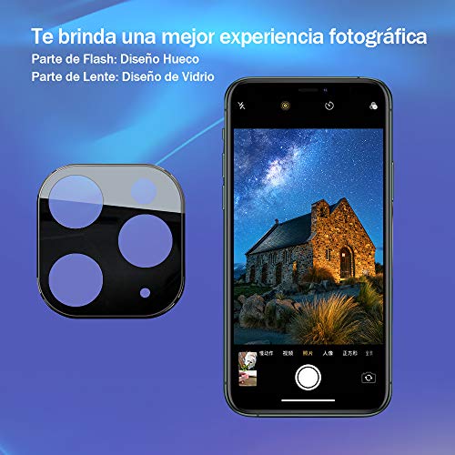 G-Color Protector Cámara/Cámara Trasera Lente iPhone 11 Pro/Pro Max, [3 Unidades], [Alta definición] [9H de Dureza] Cristal Vidrio Templado para iPhone 11 Pro/Pro Max