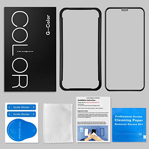 G-Color Protector Pantalla de iPhone 11 Pro Max/ iPhone XS MAX ( 6.5 in' ), [3D Cobertura] [Anti-Choque] Protector de Pantalla para iPhone XS MAX/ iPhone 11 Pro Max Cristal Vidrio Templado