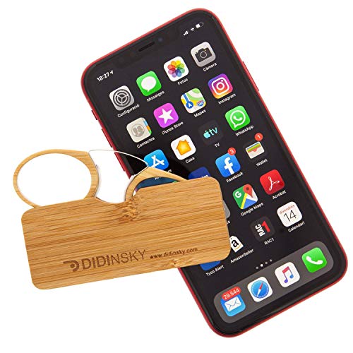 Gafas con Filtro Anti Luz Azul sin Patillas. Gafas de Presbicia o Lectura para Hombre y Mujer. Marco y Estuche de Bambu y Cristales Anti-reflejantes. Graduación +2.5 – ORSAY BAMBU