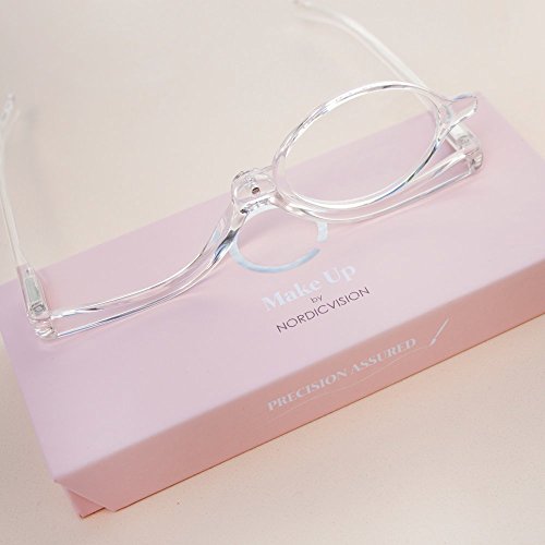 Gafas de Maquillaje by NORDIC VISION | Gafas Para Maquillarse con Lente Abatible | Gafas Para Ayudarte con el Maquillaje con Funda Elegante Gratuita | Varias Dioptrías (2.50)