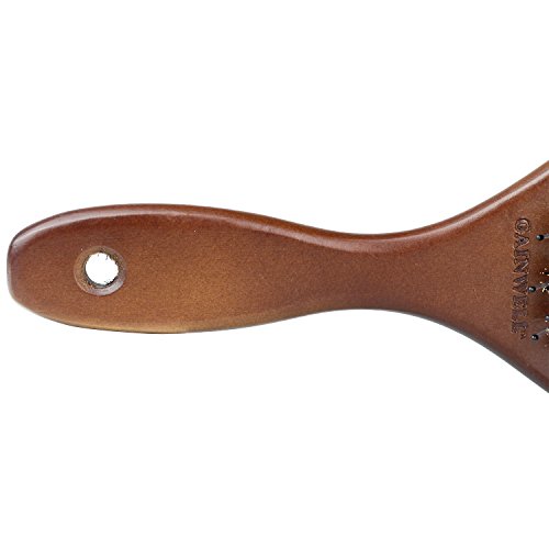 GAINWELL CEPILLO DE PELO DE CERDAS DE JABALÍ– 100% naturales con mango de madera, para todo tipo de cabello