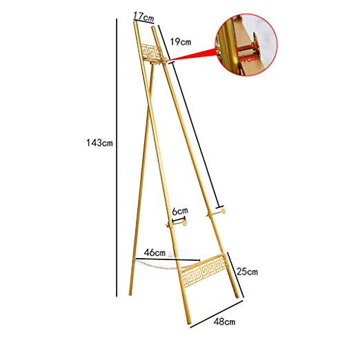 GAIQIN Robusto y Duradero Marco de Suelo 'A' Estudio de los Artistas Base con Pétalo Hebilla (libremente Ajustable) for ferias, Pintura, Posters Actividades, etc. (Color : White)