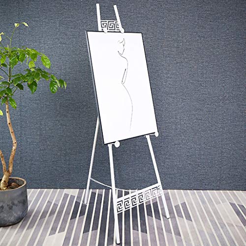 GAIQIN Robusto y Duradero Marco de Suelo 'A' Estudio de los Artistas Base con Pétalo Hebilla (libremente Ajustable) for ferias, Pintura, Posters Actividades, etc. (Color : White)