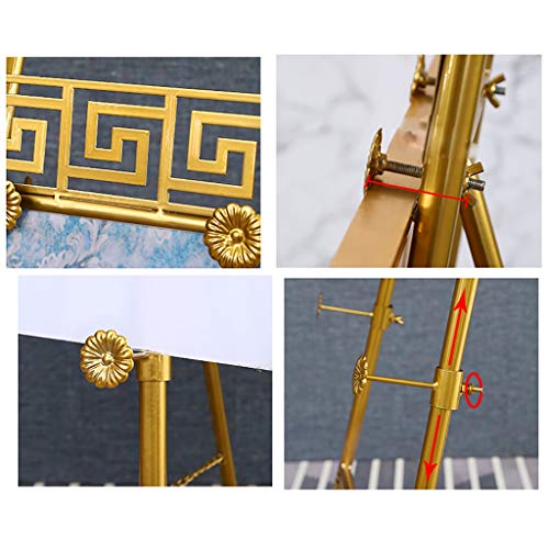 GAIQIN Robusto y Duradero Marco de Suelo 'A' Estudio de los Artistas Base con Pétalo Hebilla (libremente Ajustable) for ferias, Pintura, Posters Actividades, etc. (Color : White)