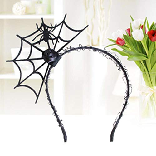 gao para El Código Uniforme De Halloween Decoración Accesorios Fantasma Adornos para La Cabeza del Aro del Pelo Spider Web Party 1Pcs