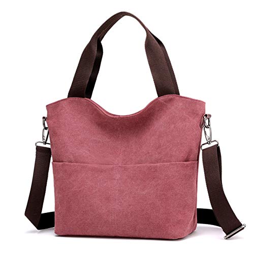 GAOHONGMEI - Bolsa de lona para mujer, bolsas de hombro, bolso de mano, casual, de gran capacidad, para ir de compras, viajes y uso diario, 04 #