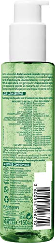 Garnier BIO Gel Limpiador Detox Lemongrass con Agua de Flor de Aciano Ecológica - Pack de 2 x 150 ml (Total: 300 ml)