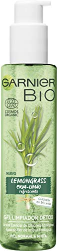 Garnier BIO - Kit Limpiador, incluye Gel Detox Lemongrass con Agua de Flor de Aciano Ecológica (150 ml) y Esponja Konjac Exfoliante