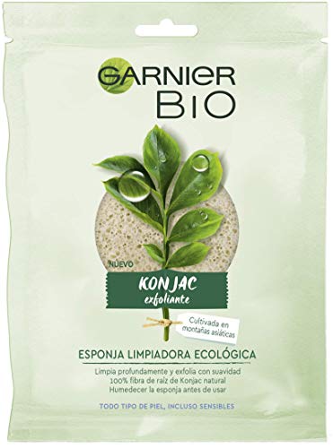 Garnier BIO - Kit Limpiador, incluye Gel Detox Lemongrass con Agua de Flor de Aciano Ecológica (150 ml) y Esponja Konjac Exfoliante