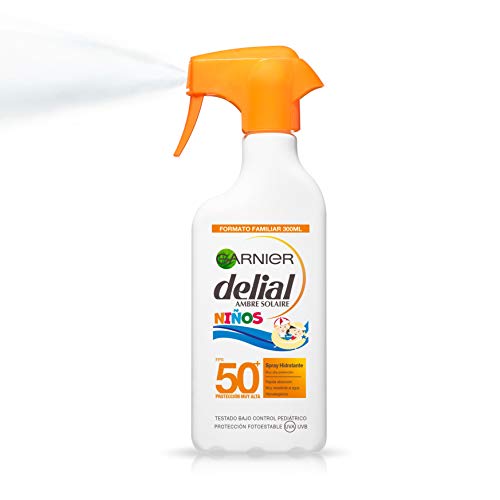 Garnier Delial Protector Solar en Spray para Niños, Alta Protección IP50+ - 300 ml