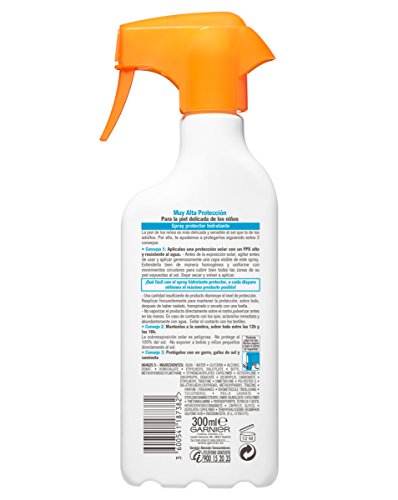 Garnier Delial Protector Solar en Spray para Niños, Alta Protección IP50+ - 300 ml