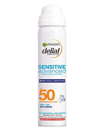 Garnier Delial Sensitive Advanced - Bruma Facial Hidratante Protector Solar IP50+  - 75 ml