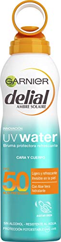 Garnier Delial UV Water Bruma Protectora Refrescante, Muy Alta Protección Solar para Cuerpo y Rostro IP50 - 200 ml