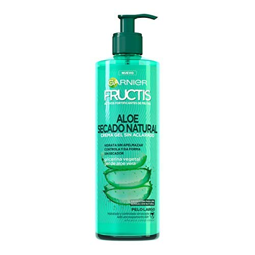 Garnier Fructis - Aloe Secado Natural, Gel Crema sin Aclarado, Pelo Normal, Largo, P ack de 3 X 400 ml