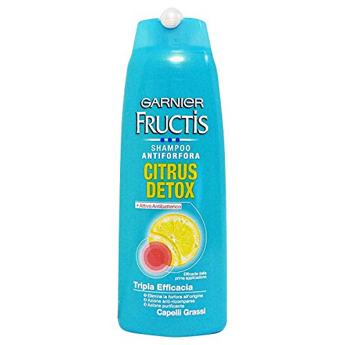Garnier Fructis Champú Anticaspa Citrus Detox Anticaida Cabello Graso 250 ml