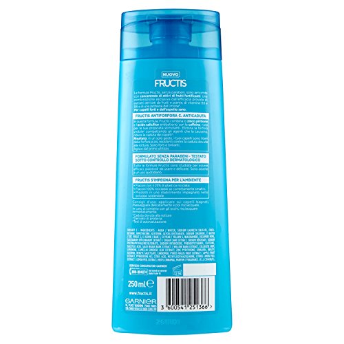 Garnier Fructis complemento Anticaída Champú Anticaspa para Cabello tendenti Alla caída, 250 ml – [unidades 6]