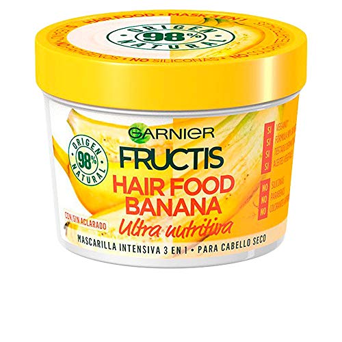 Garnier Fructis Hair Food Acondicionador Nutritivo de Banana para Pelo Seco - Pack de 3 x 350 ml