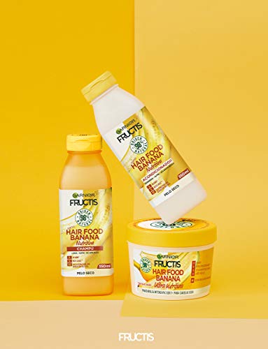 GARNIER Fructis Hair Food Champú Nutritivo de Banana para Pelo Seco - 350 ml