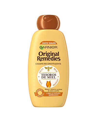 Garnier Original Remedies - Champú Reconstituyente Tesoros de Miel para Pelo Seco o Dañado, Quebradizo - 300 ml