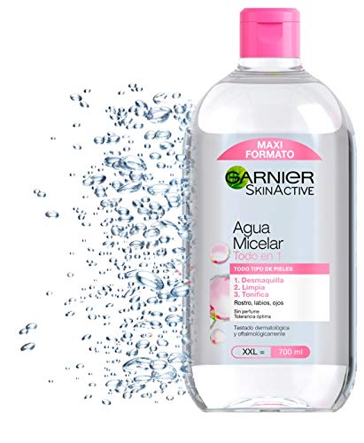 Garnier Skin Active - Agua Micelar Clásica Todo en Uno, Pieles Normales, Formato Maxi, 700 ml