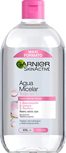 Garnier Skin Active - Agua Micelar Clásica Todo en Uno, Pieles Normales, Formato Maxi, 700 ml