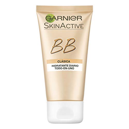 Garnier Skin Active - BB Cream Clásica, Crema Hidratante Todo en 1 para Pieles Normales, SPF15 con Vitamina C, Tono Medio, 50 ml
