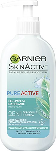 Garnier Skin Active Jabón Líquido Matificante 2 en 1 para Pieles Mixtas a Grasas - 200 ml