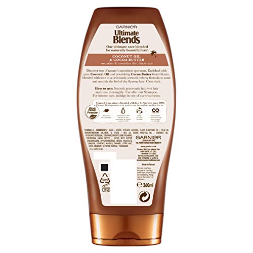Garnier ultimate blends aceite de coco Frizzy pelo Acondicionador, 360 ml, pack de 6