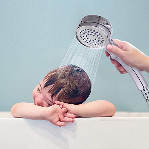 GAVAER Alcachofa de Ducha, Ducha de mano con 2m manguera, cabezal de ducha con 5 Modos de Spray de Agua, Ducha de Mano Alta Presión Universal Extraíble Rotación de 360 °, Ahorro de Agua para Baño.