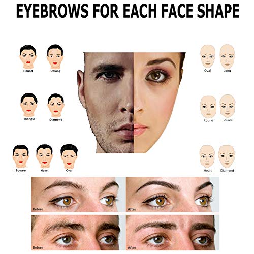 GCOA Plantilla De La Ceja,8 Estilos Plantilla Ceja Tarjeta de Dibujo de Ceja, Eyebrow Stencils Cejas Plantilla Kit Herramienta de Maquillaje Para Principiantes DIY
