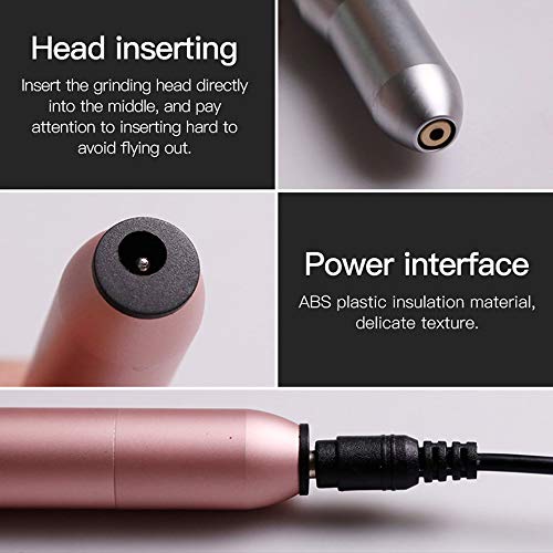 GeekerChip Lima de Uñas Eléctrica,Set Profesional de Eléctrico para Uñas para Manicura y Pedicura,Portátil USB con 20000 RPM para La Familia, el Salón y los Viajes(Rosa)