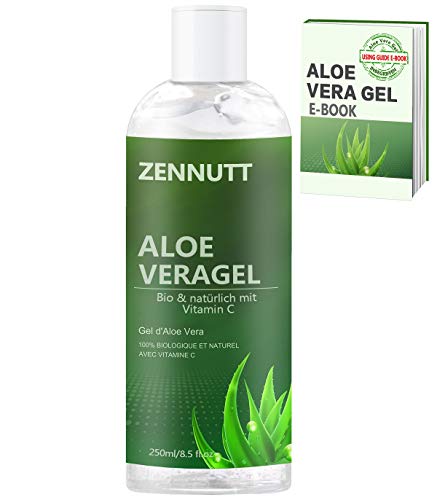 Gel Aloe vera,250ml con E-Book gratuito Orgánico Puro Aloe Vera Gel de Crema Hidratante,Refrescante Pieles Secas el Alivio de las quemaduras solares Originales Mujeres Día de la Madre Regalo