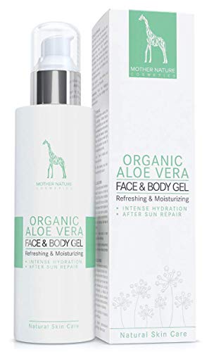 Gel de Aloe Vera BIO - AFTER SUN con 100% PURO Jugo Directo de Aloe Vera - VEGANO - 200ml de Gel Hidratante para el Cuerpo y el Cabello - Hecho en Austria