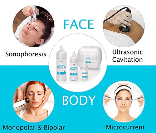 Gel De Masaje Con Ultrasonido De UB Con Ácido Hialurónico | Gel Conductor | Para Tratamientos Cosméticos Usando Ultrasonido 250 mL