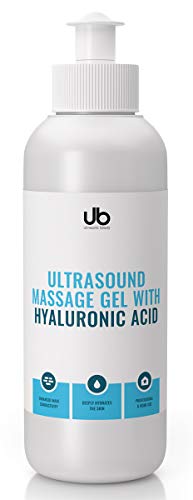 Gel De Masaje Con Ultrasonido De UB Con Ácido Hialurónico | Gel Conductor | Para Tratamientos Cosméticos Usando Ultrasonido 250 mL