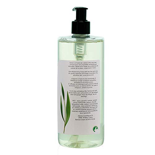 Gel desinfectante antibacteriano Jabón Ultra Hidratante Terapéutico con Aceite de Árbol de Té Purificante Anti hongos Anti Acné 500 ml - Gel de Baño - Gel de Ducha