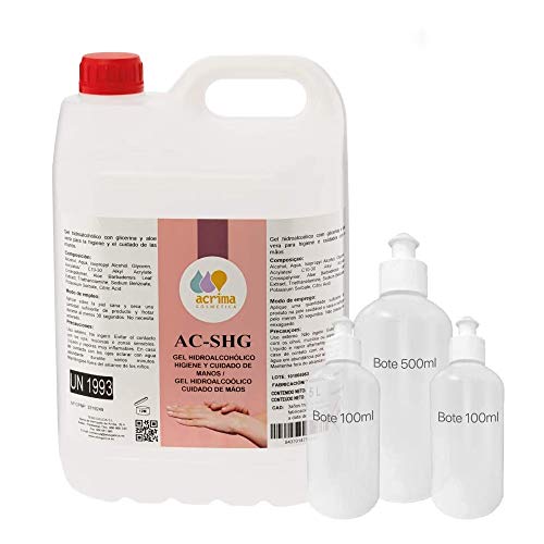 Gel hidroalcoholico manos 5 litros desinfectante de manos liquido antiseptico antibacteriano jabon antiséptico a base de alcohol ideal para dispensadores