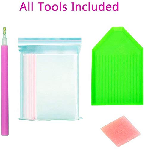 genmaimeima Kit De Pintura De Diamante DIY 5D, Dubai Burg Califa Panorama Diamante Punto De Cruz Patrón Inicio Decoración De Pared Día De San Valentín Presente 30X40Cm