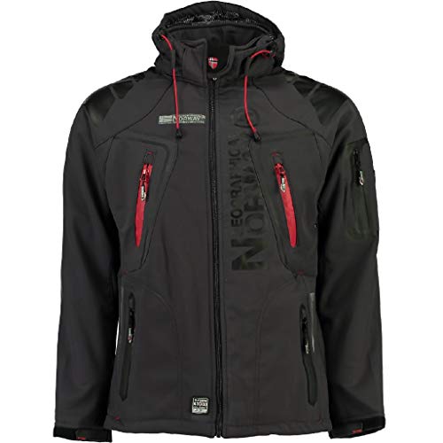 Geographical Norway GeNo-5-D-M - Chaqueta de softshell para hombre, talla M, color gris oscuro