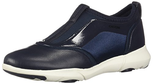 Geox D Nebula S Zapatillas de Deporte de Cuero para mujer-Navy-38