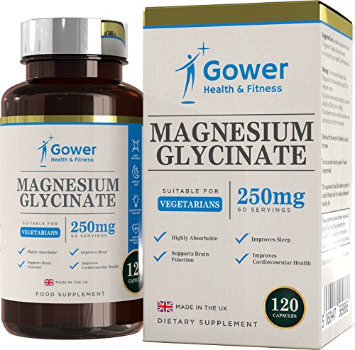 GH Glicinato de Magnesio 250mg Suplemento | 120 Pure Capsulas para Veganas | Magnesium Glycinate Altamente | Ideal para el Cansacio y Calambres Musculares | Con Instalaciones y Licencia ISO | Sin OGM
