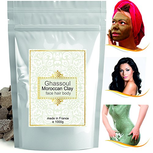 Ghassoul (rhassoul) Atlas 250g - Piedra Mora Arcilla Jabón Marroquí Auténtico- Alto Poder Absorbente - Acne, Limpieza Cara, Shampoo y Cuerpo