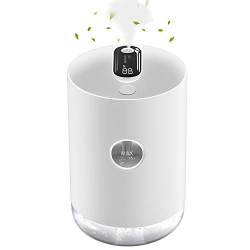 Gifort Humidificador Ultrasónico, Humidificador de Niebla de 1000 ml Difusor de USB, Humidificador de Interior Ultra Silencioso Funcionamiento Silencioso para Hogar, Oficina 8h de Trabajo Blanco