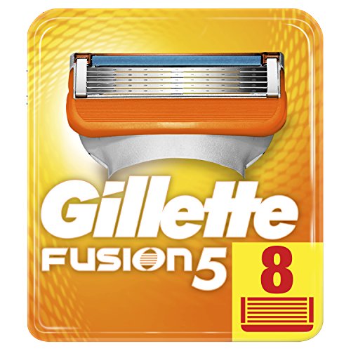 Gillette Fusion5 Maquinilla De Afeitar, 8 Recambios, 5 Hojas Antifricción, Para Un Afeitado Imperceptible