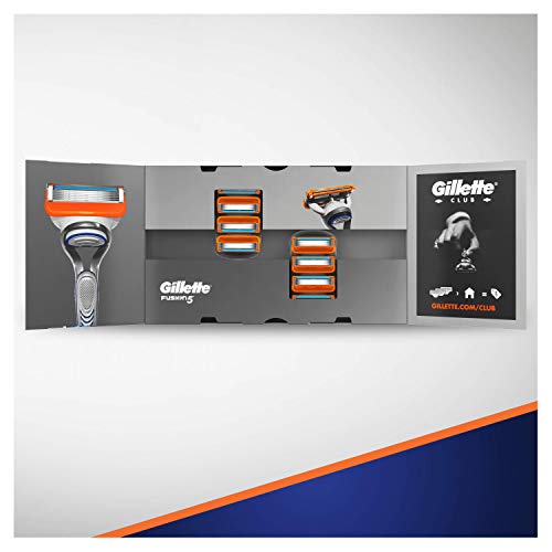 Gillette Fusion5 Maquinilla de Afeitar, paquete apto para el buzón de correos, 8 unidades
